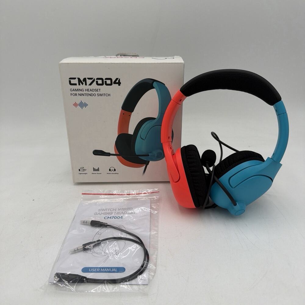 Sealed CM7004 Wired Stereo Gaming Headset Noise Canceling Nintendo Switch Gz4